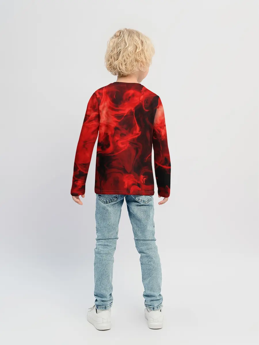 Детский лонгслив / Красный дым