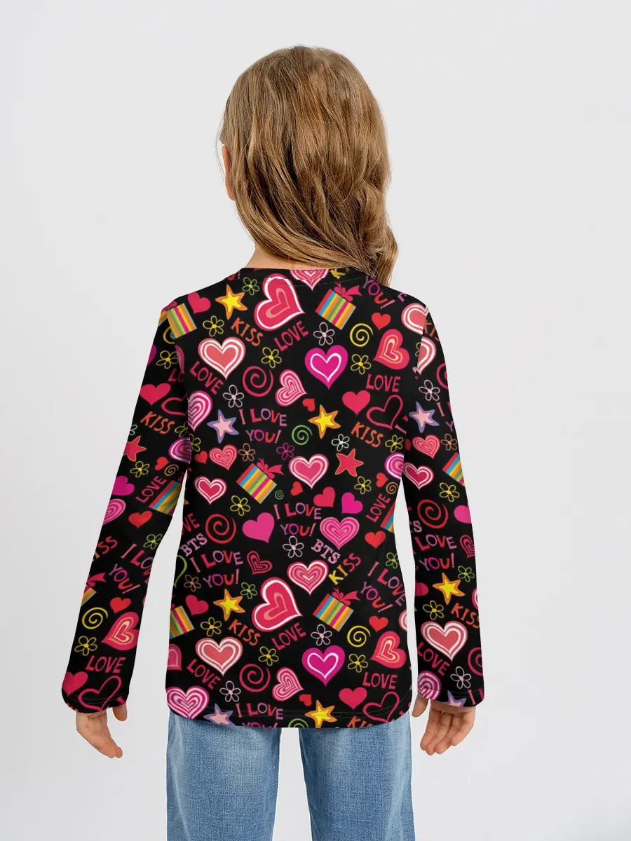 Детский лонгслив / I Love BTS