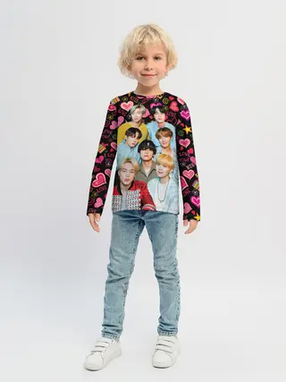 Детский лонгслив / I Love BTS