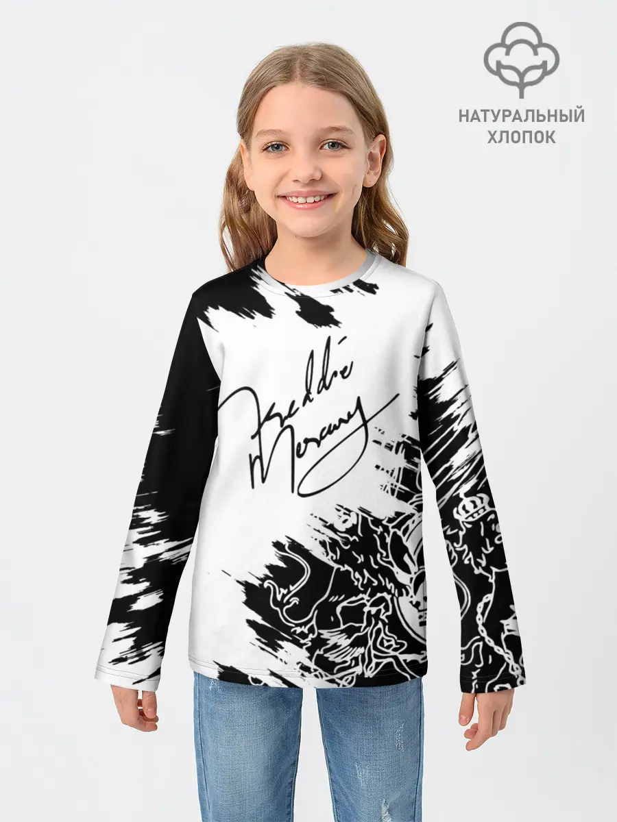 Детский лонгслив / Автограф Фредди Меркьюри