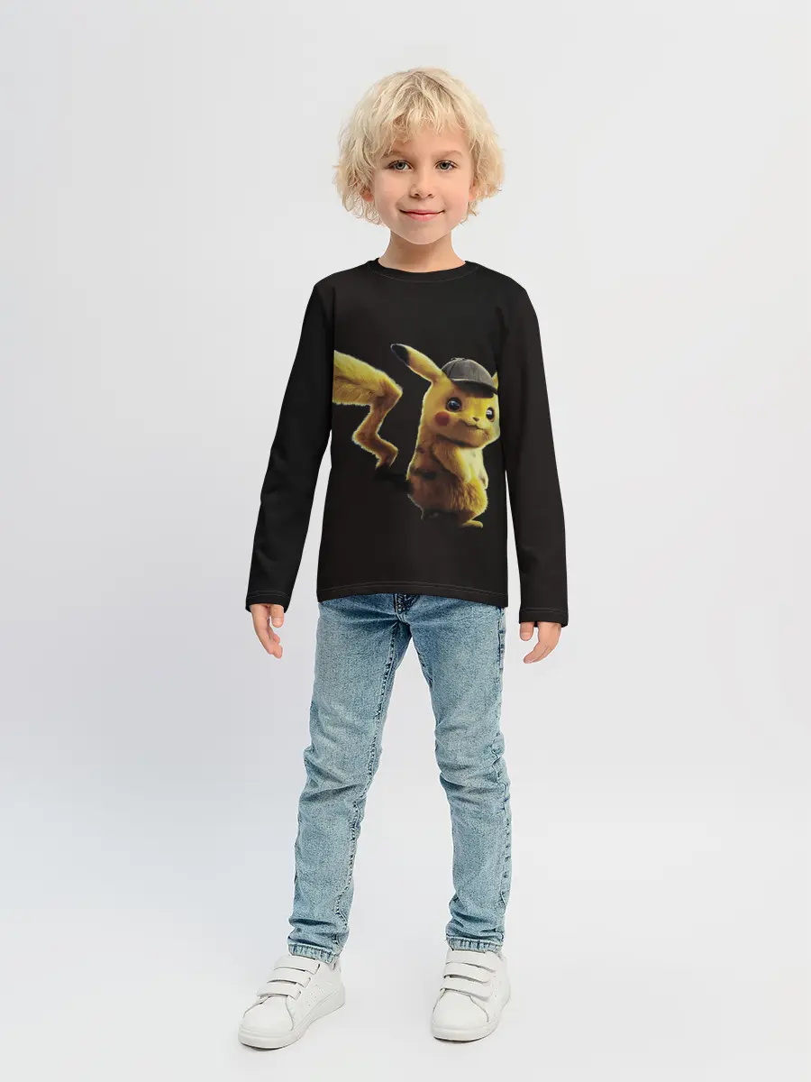 Детский лонгслив / Детектив Пикачу