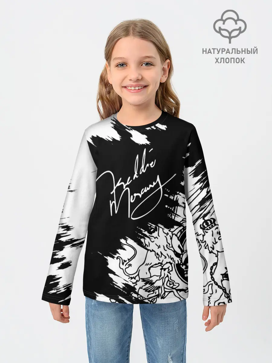 Детский лонгслив / Автограф Фредди Меркьюри