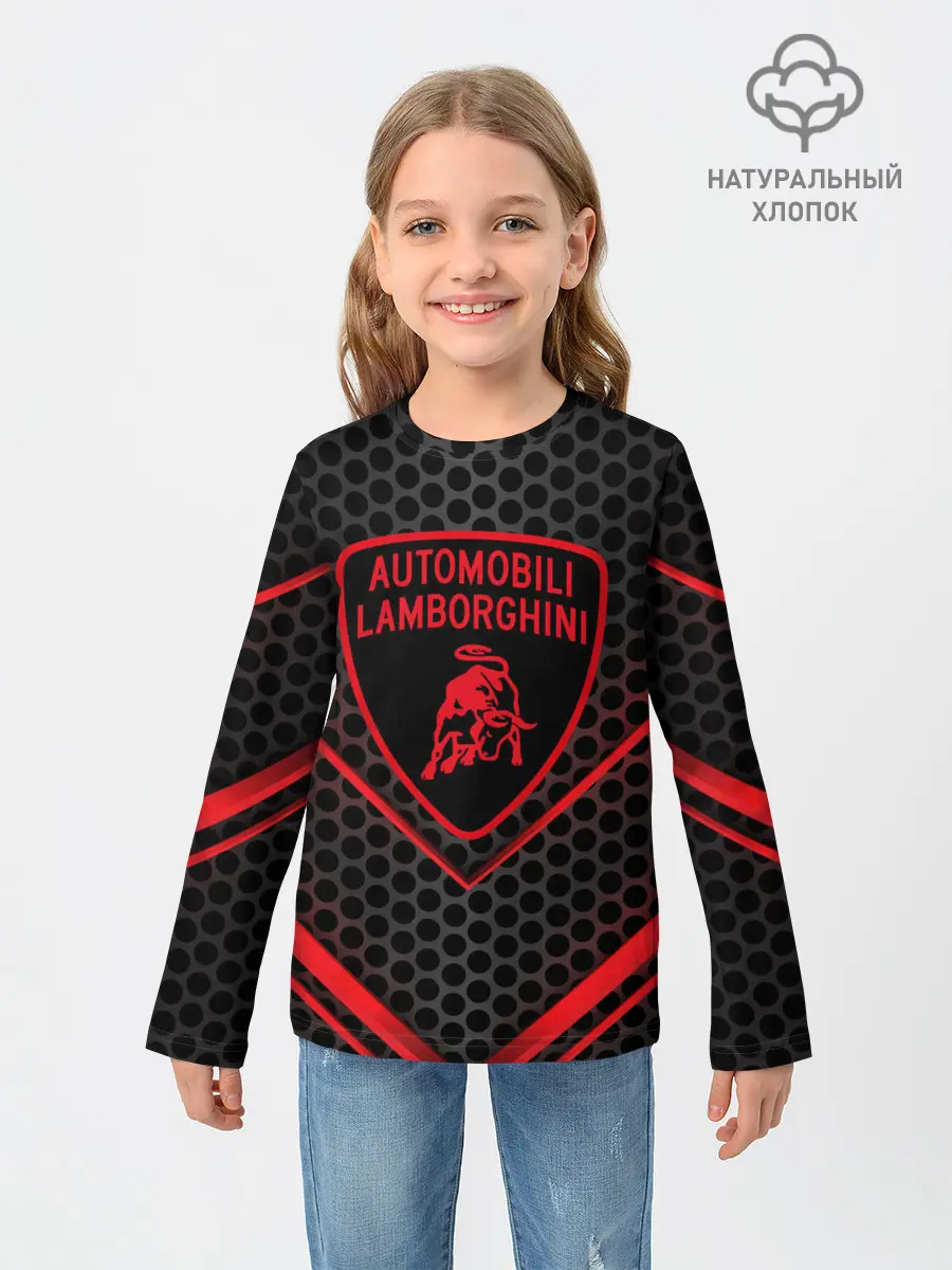 Детский лонгслив / Lamborghini | Ламборгини
