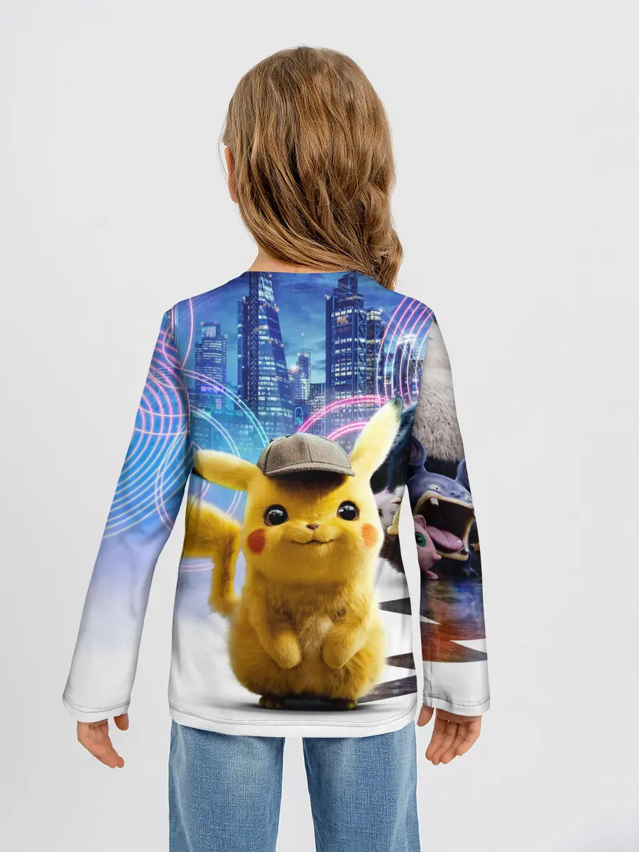 Детский лонгслив / Детектив Пикачу