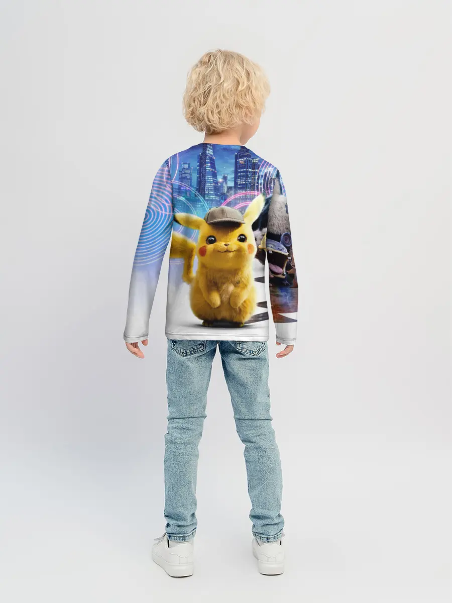 Детский лонгслив / Детектив Пикачу