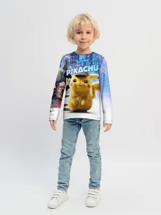 Детский лонгслив / Детектив Пикачу