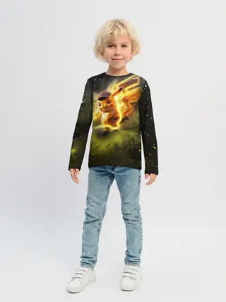 Детский лонгслив / Детектив Пикачу