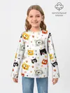 Детский лонгслив / Котики с лапками