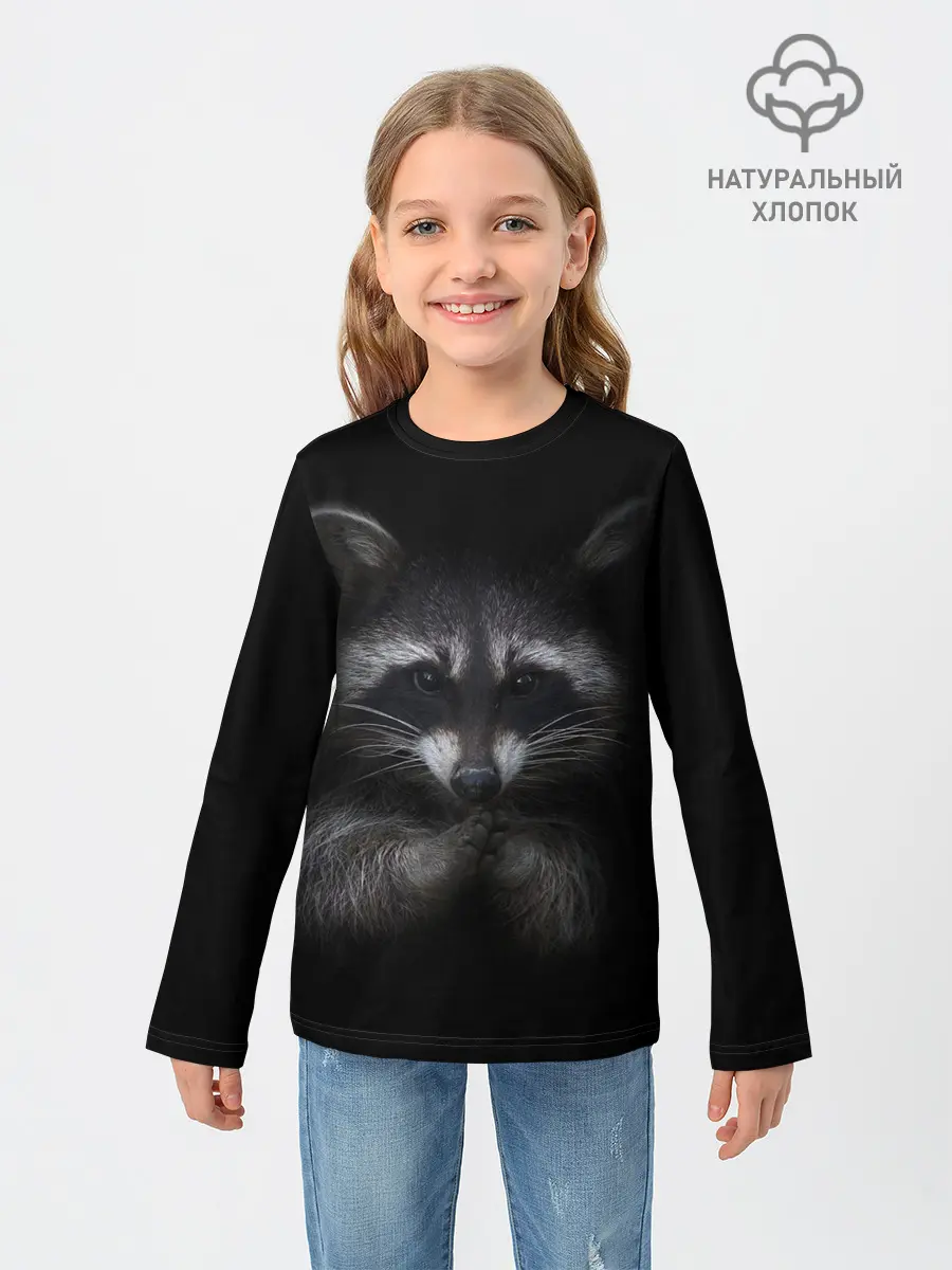 Детский лонгслив / Енот