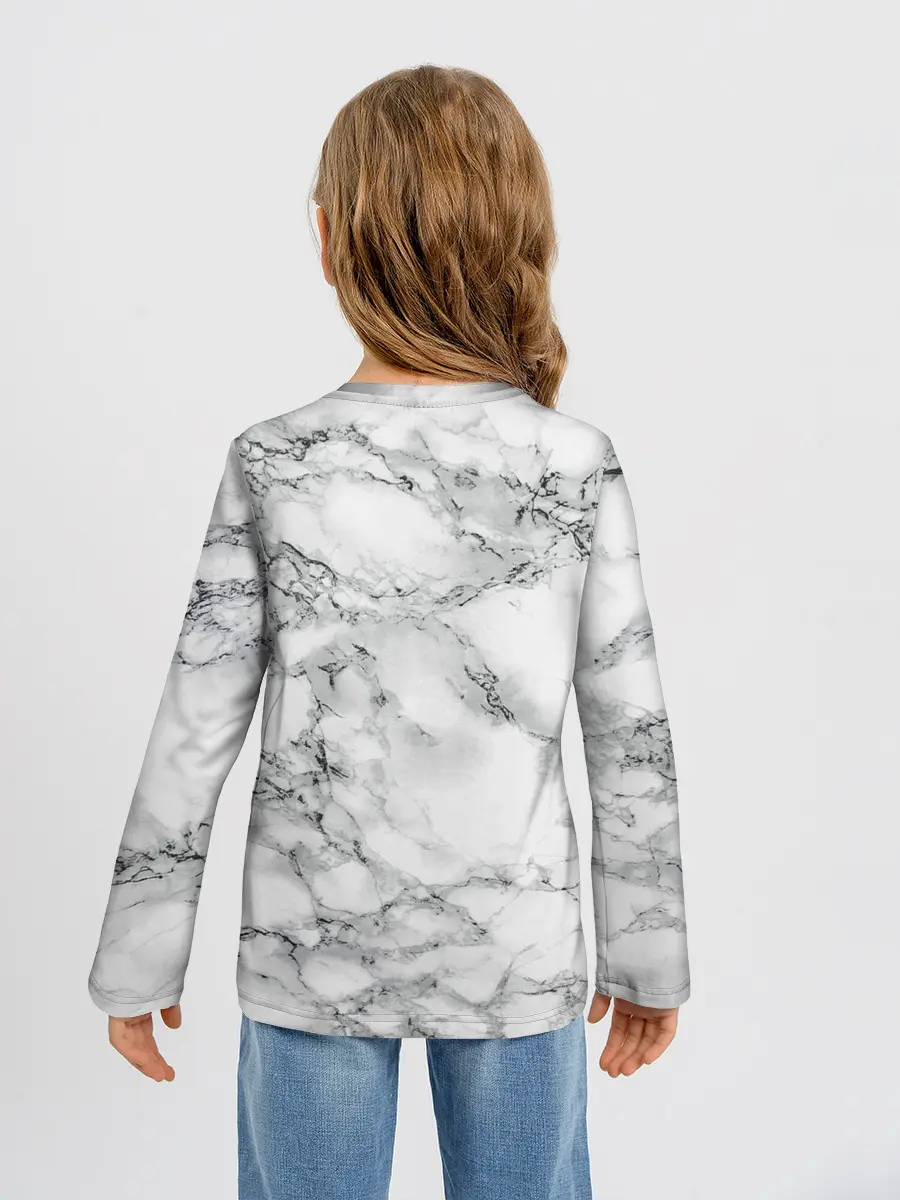Детский лонгслив / Мрамор