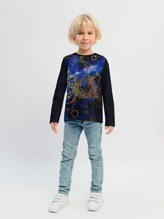 Детский лонгслив / Space Geometry