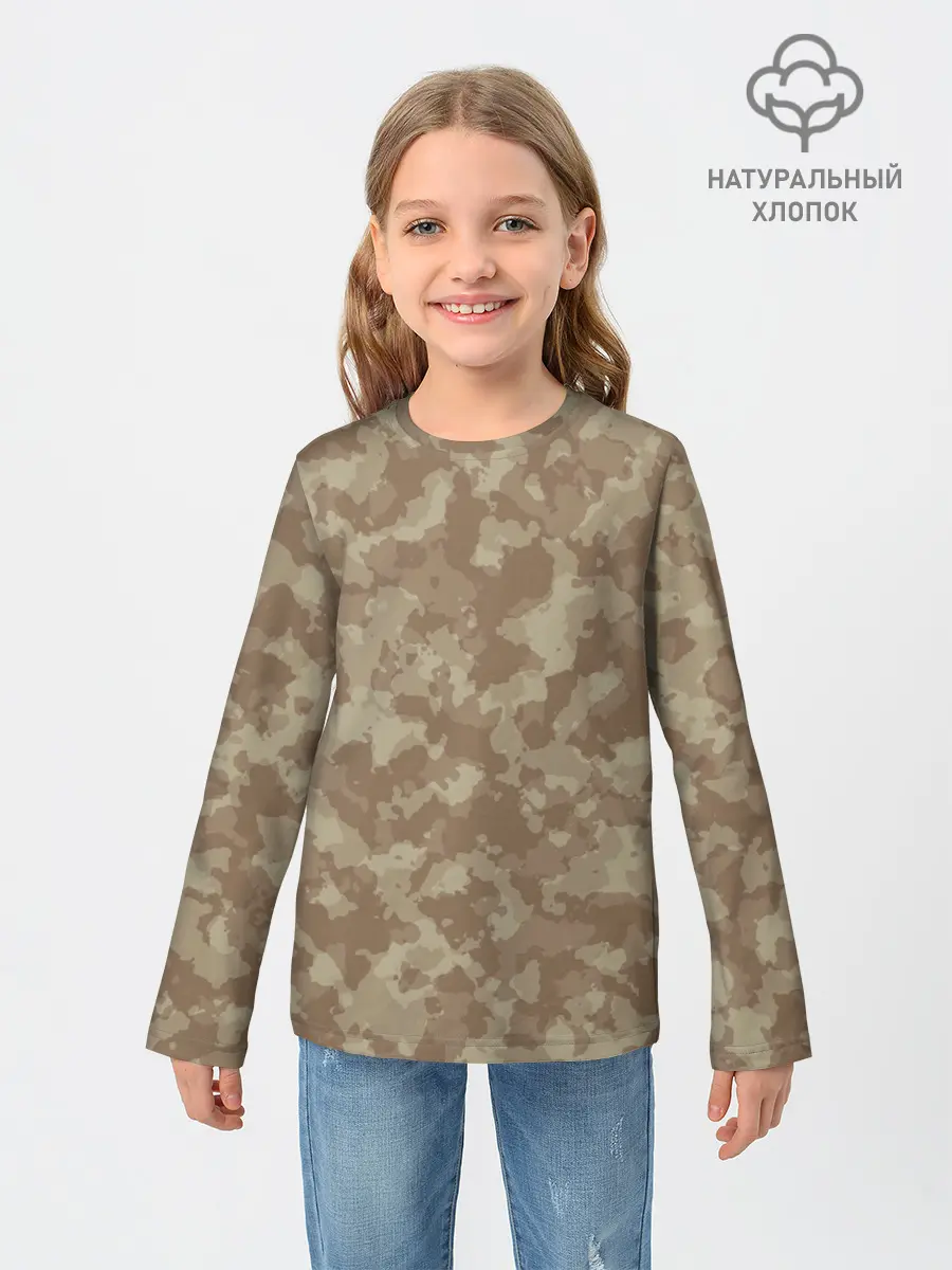 Детский лонгслив / Хаки