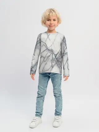 Детский лонгслив / Мрамор