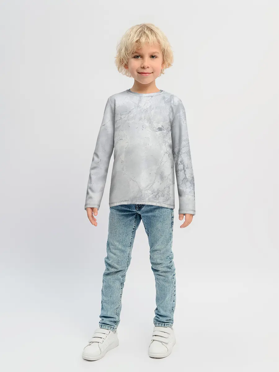 Детский лонгслив / Мрамор