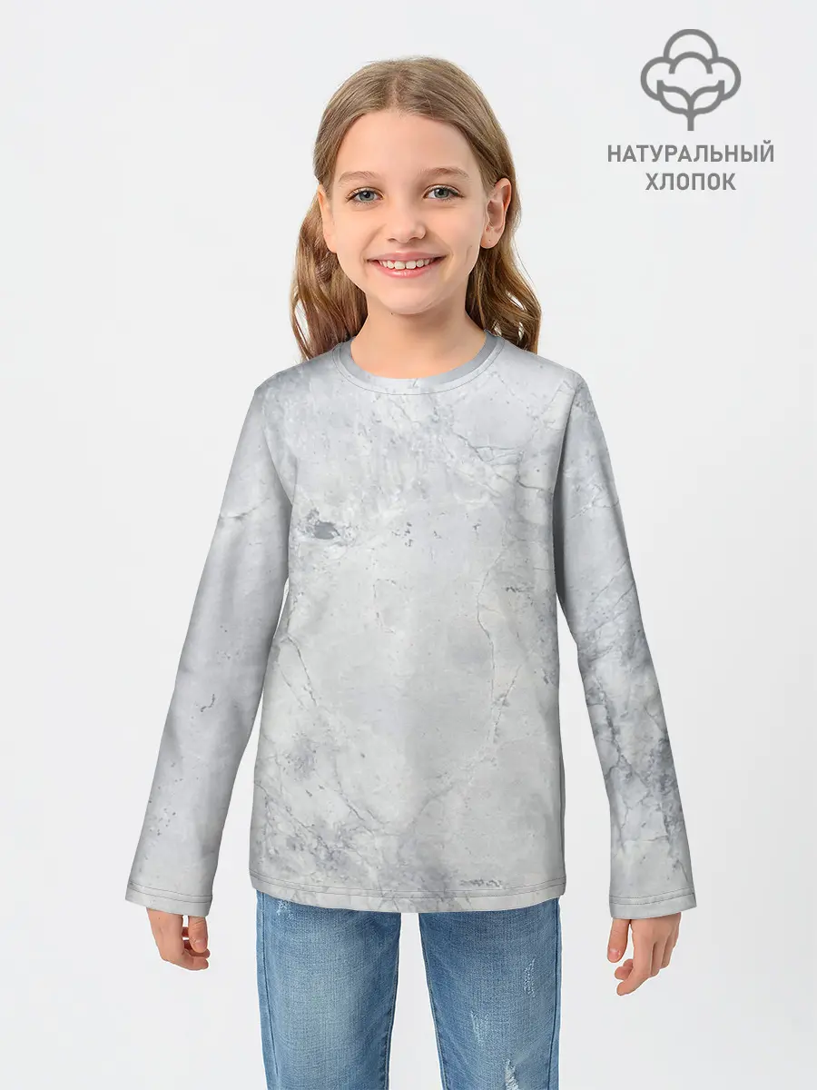 Детский лонгслив / Мрамор
