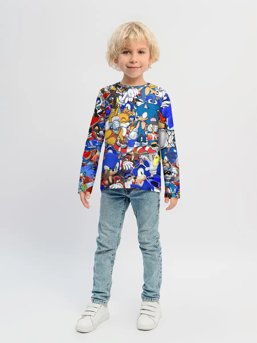 Детский лонгслив / SONIC PATTERN | СОНИК