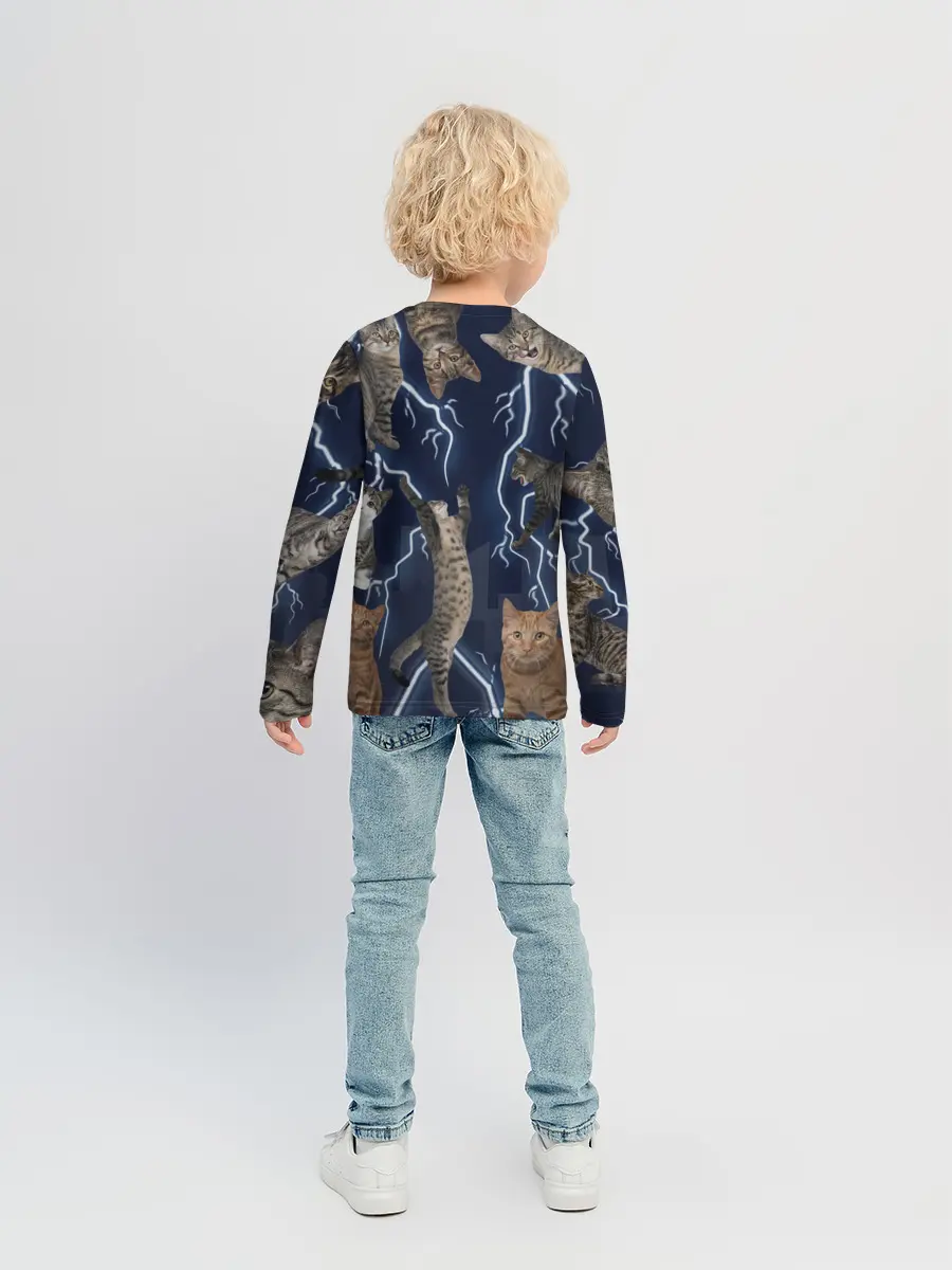 Детский лонгслив / Коты