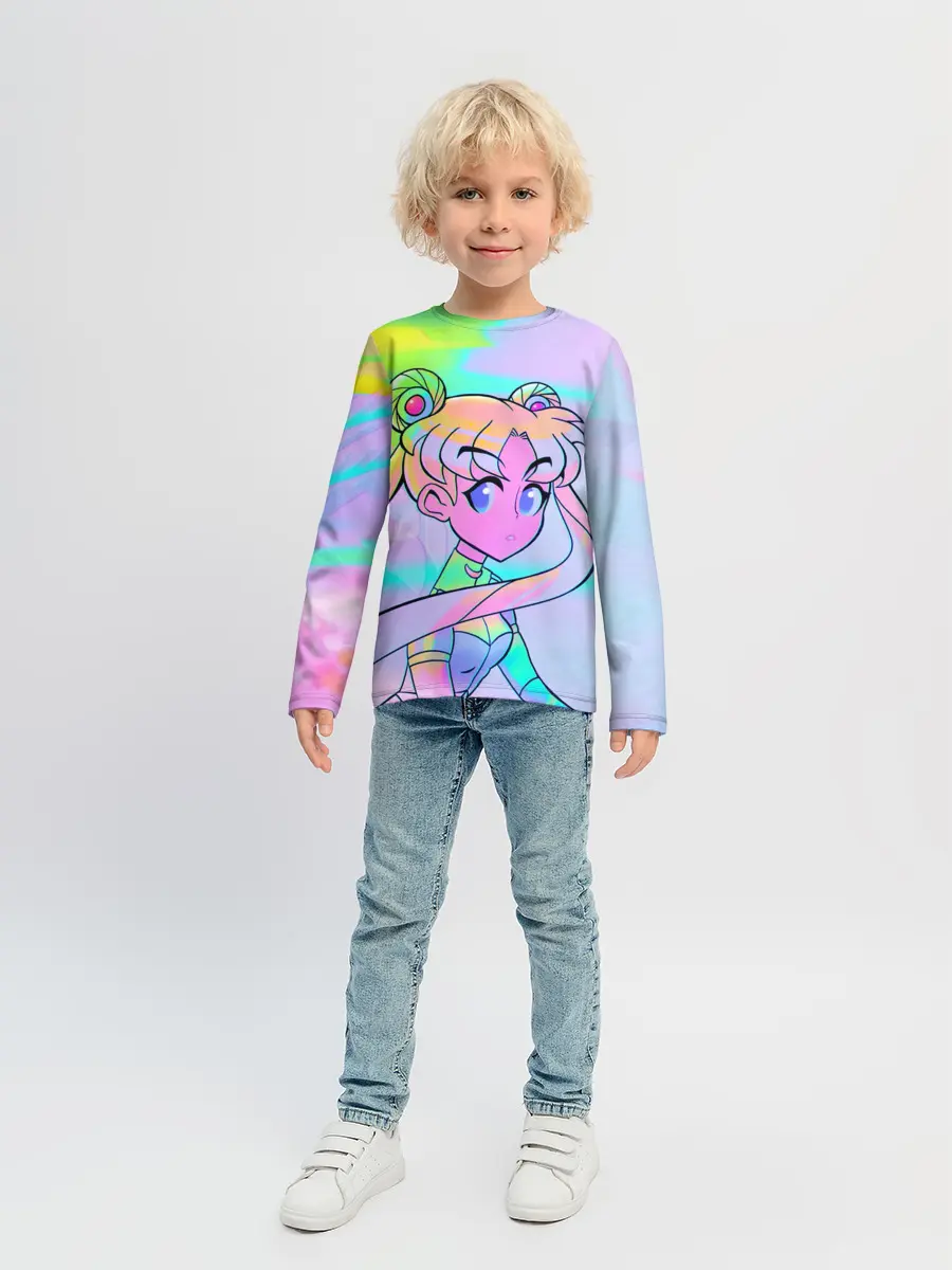 Детский лонгслив / ЦВЕТНАЯ МУН