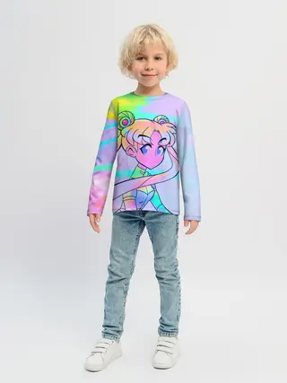 Детский лонгслив / ЦВЕТНАЯ МУН