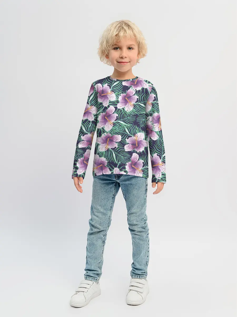 Детский лонгслив / Тропический цветок