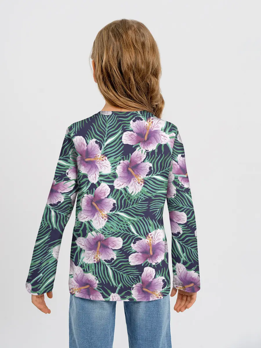 Детский лонгслив / Тропический цветок