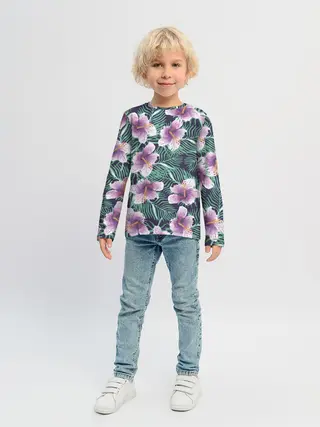 Детский лонгслив / Тропический цветок