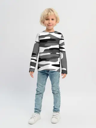 Детский лонгслив / Камуфляж Sabaton без лого