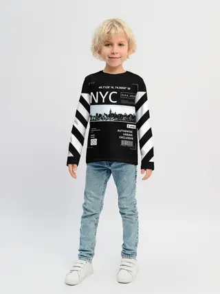 Детский лонгслив / New-York Strips