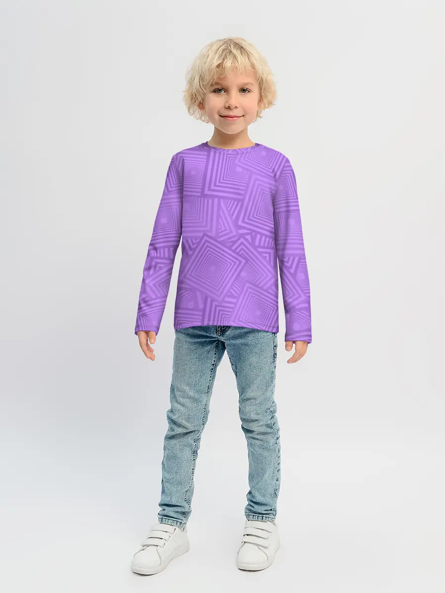 Детский лонгслив / Квадраты в квадратах