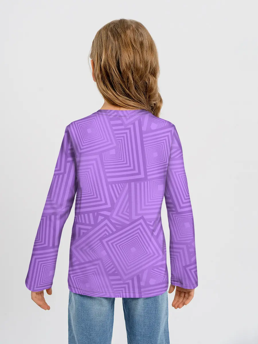 Детский лонгслив / Квадраты в квадратах