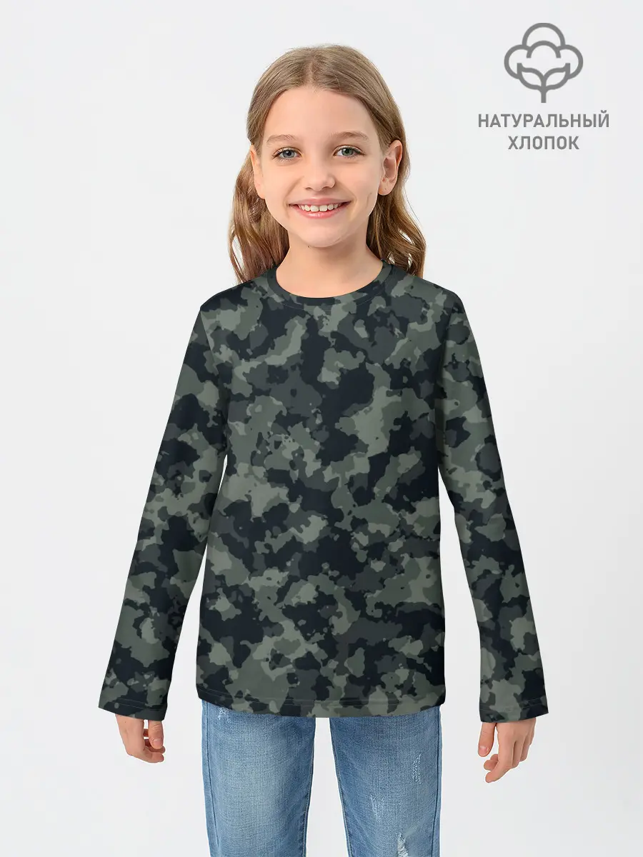 Детский лонгслив / Камуфляж