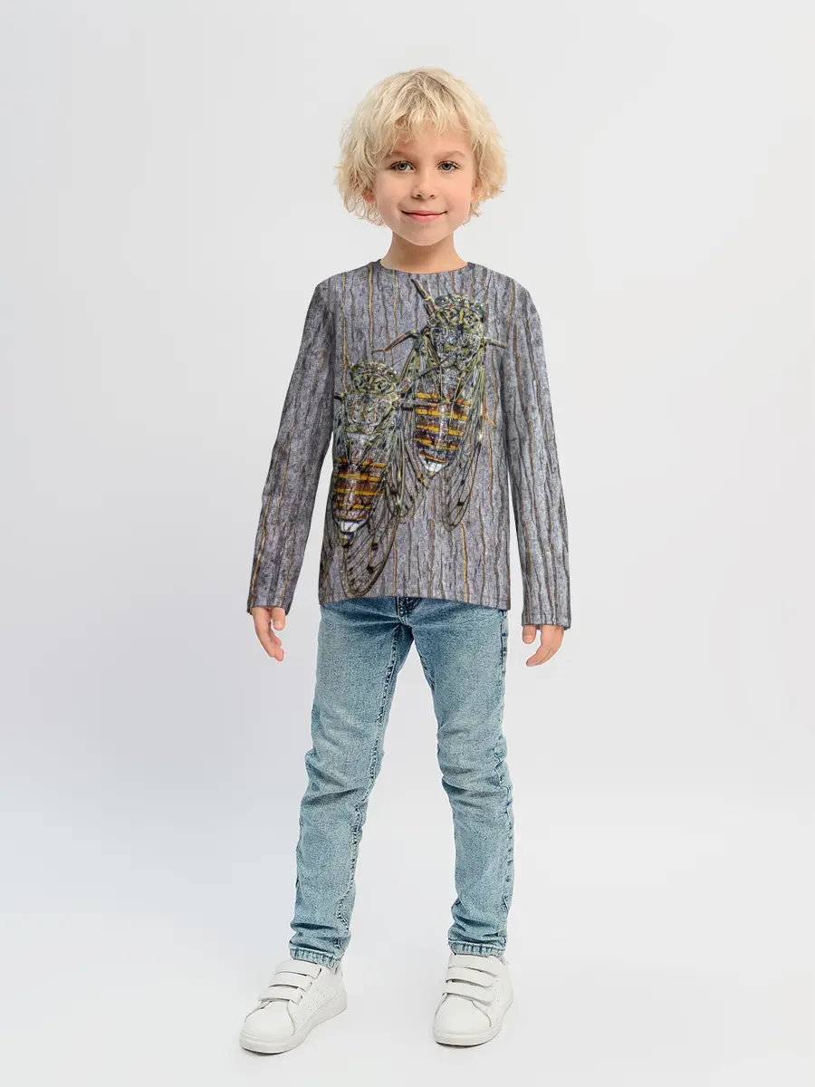 Детский лонгслив / Цикады