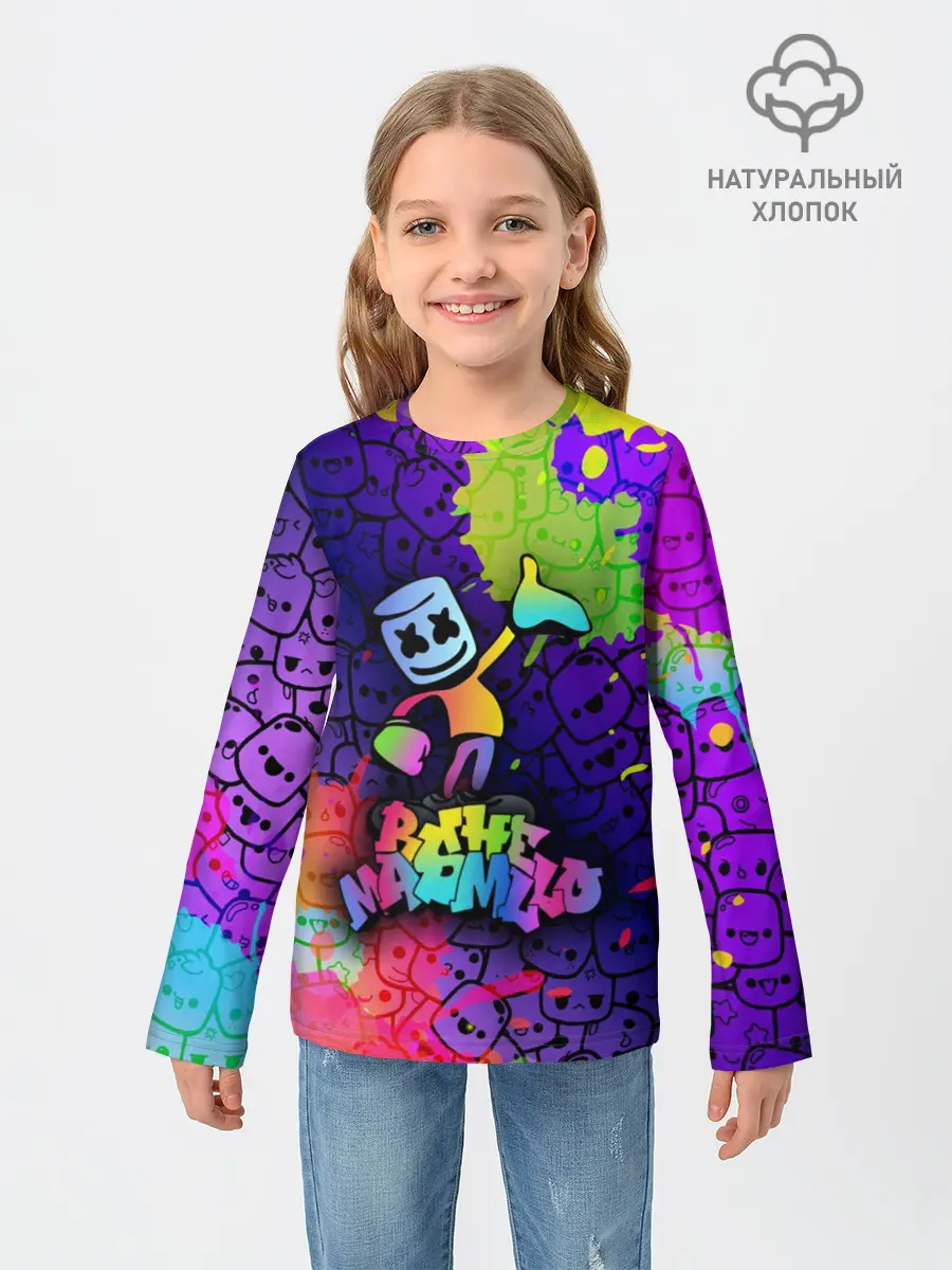 Детский лонгслив / Marshmello