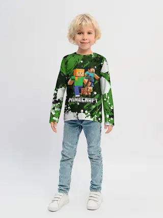 Детский лонгслив / Minecraft / Майнкрафт