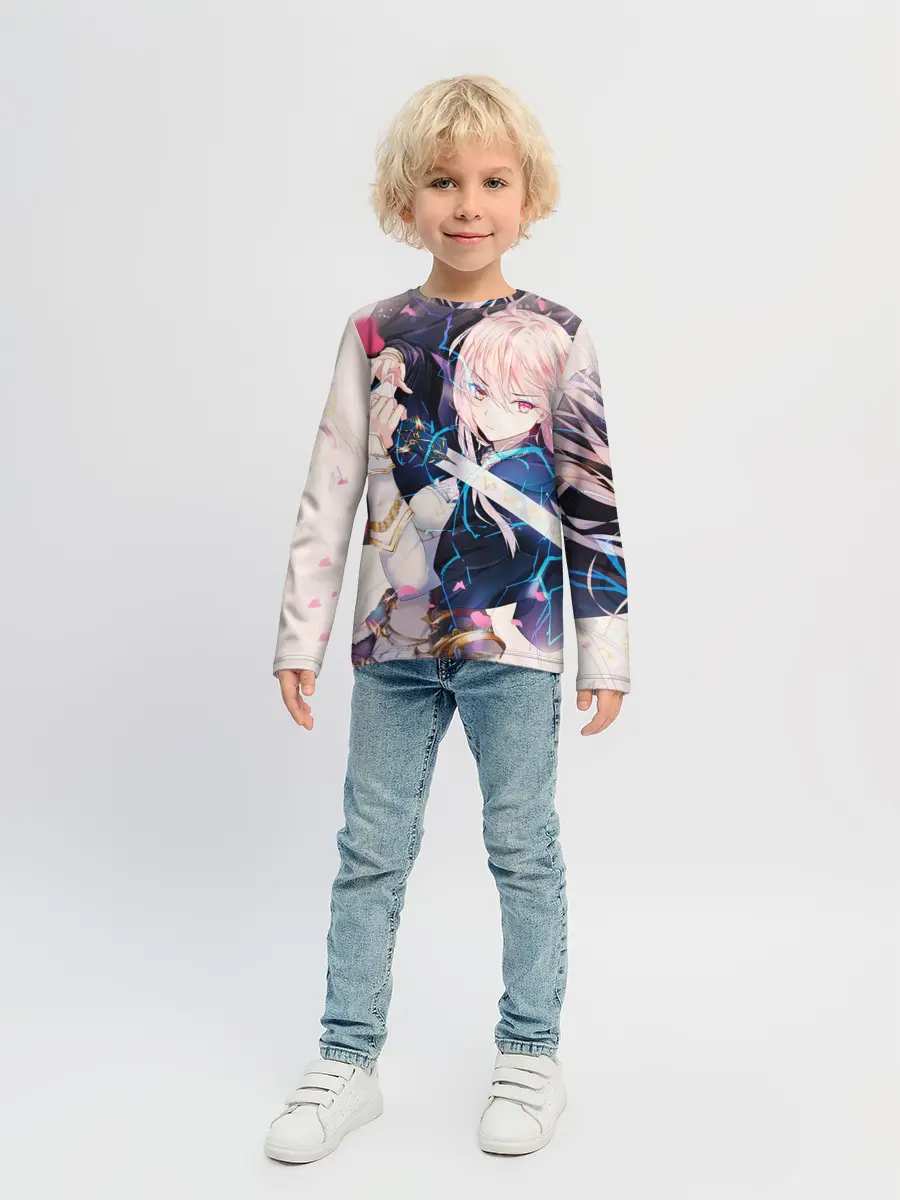 Детский лонгслив / Girl with katana