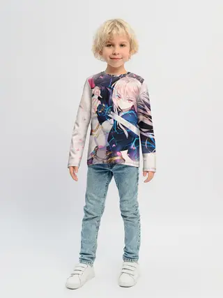 Детский лонгслив / Girl with katana