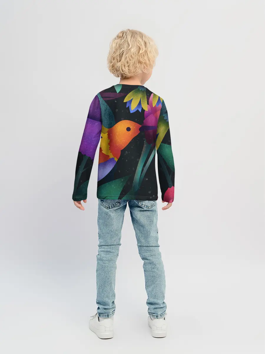 Детский лонгслив / Колибри