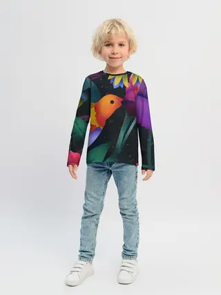 Детский лонгслив / Колибри