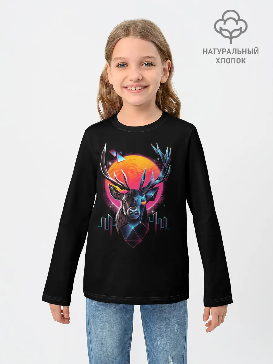 Детский лонгслив / Deer 1