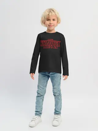 Детский лонгслив / I Love Stranger Things