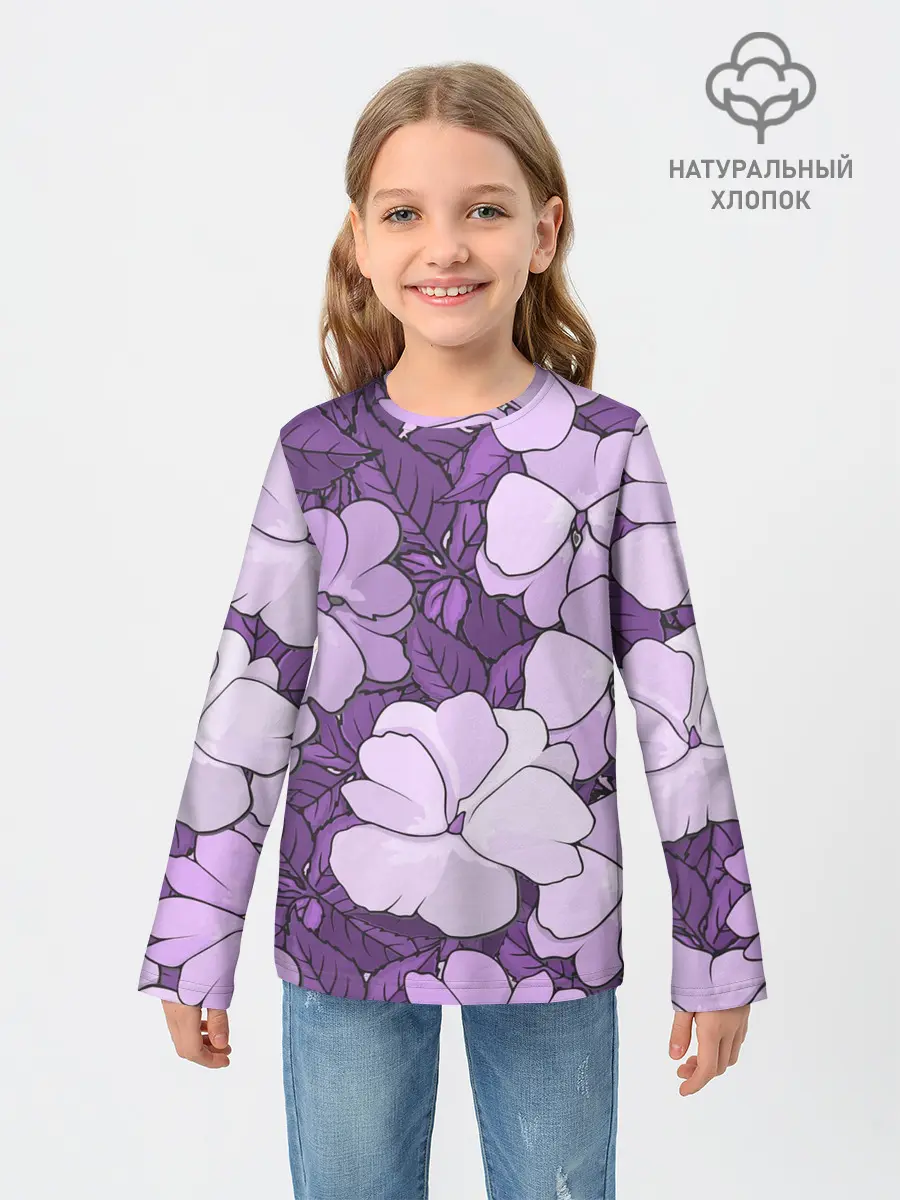 Детский лонгслив / Цветы