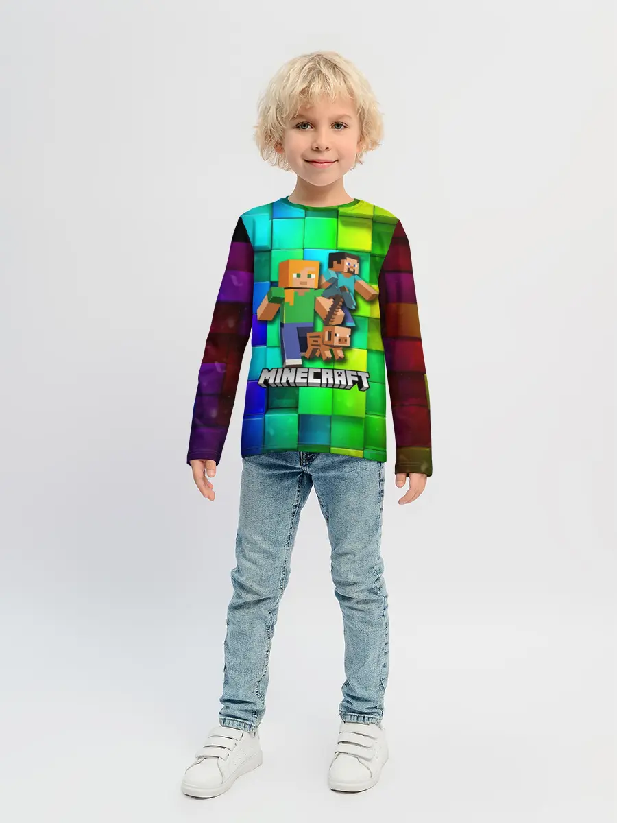 Детский лонгслив / Minecraft / Майнкрафт