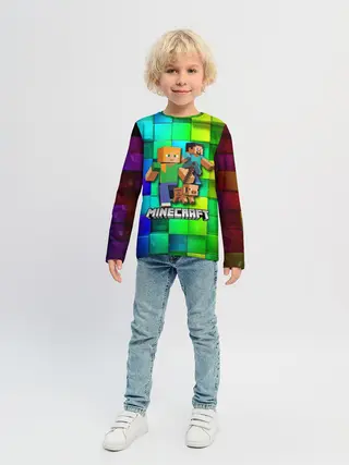 Детский лонгслив / Minecraft / Майнкрафт
