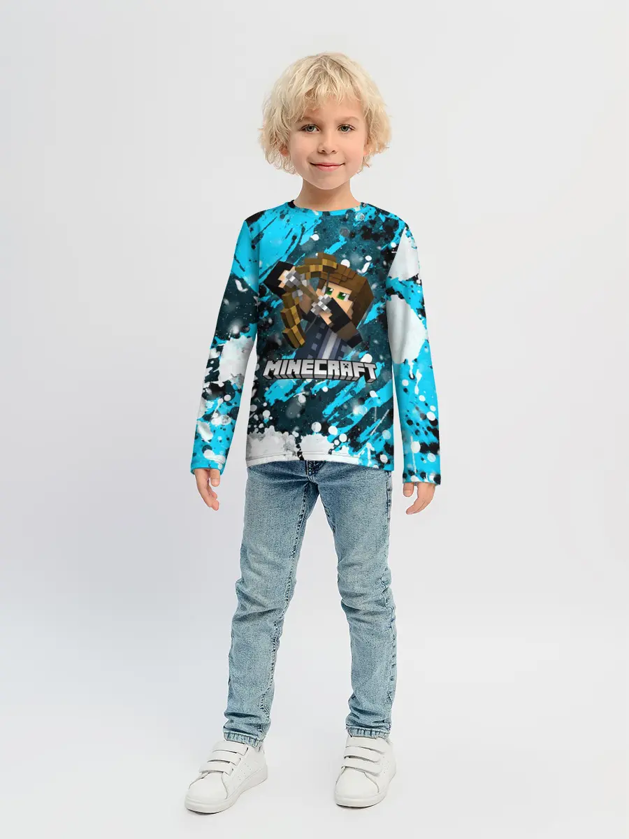 Детский лонгслив / Minecraft / Майнкрафт