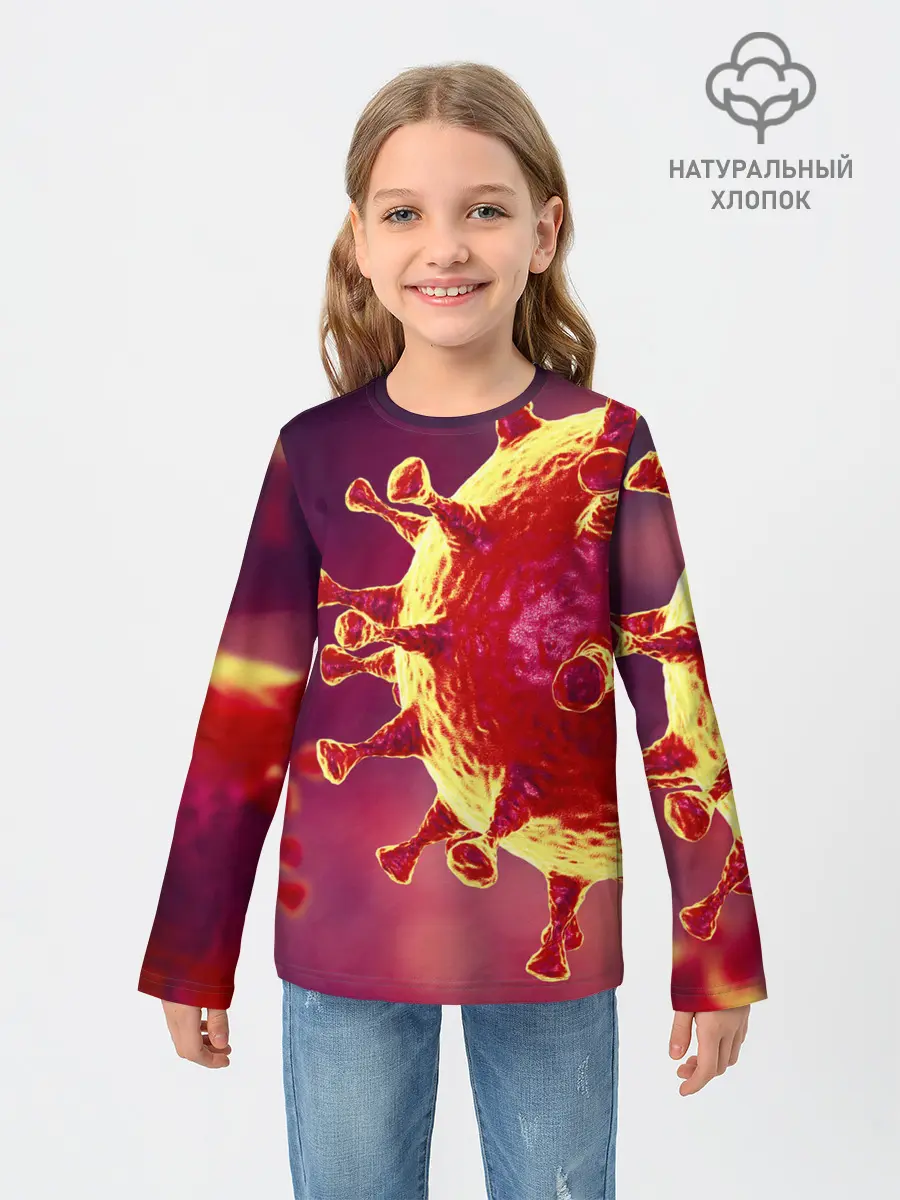 Детский лонгслив / Коронавирус