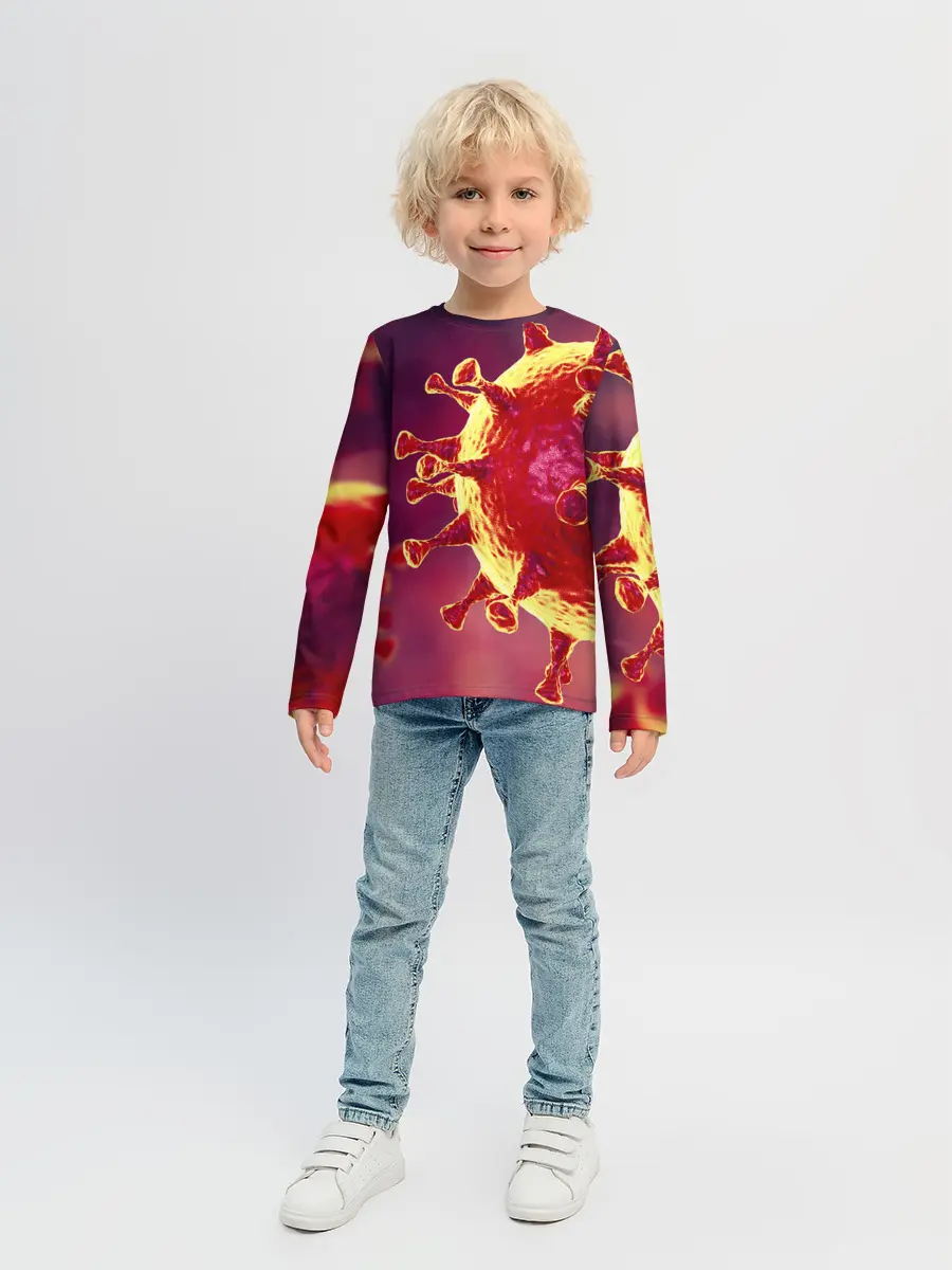 Детский лонгслив / Коронавирус