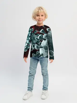 Детский лонгслив / Коронавирус