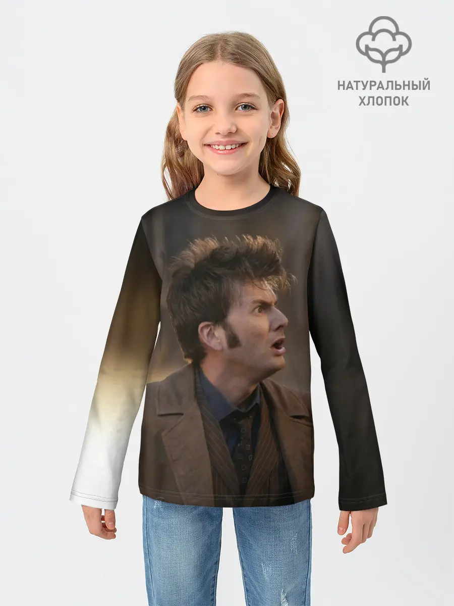 Детский лонгслив / 10th DOCTOR WHO