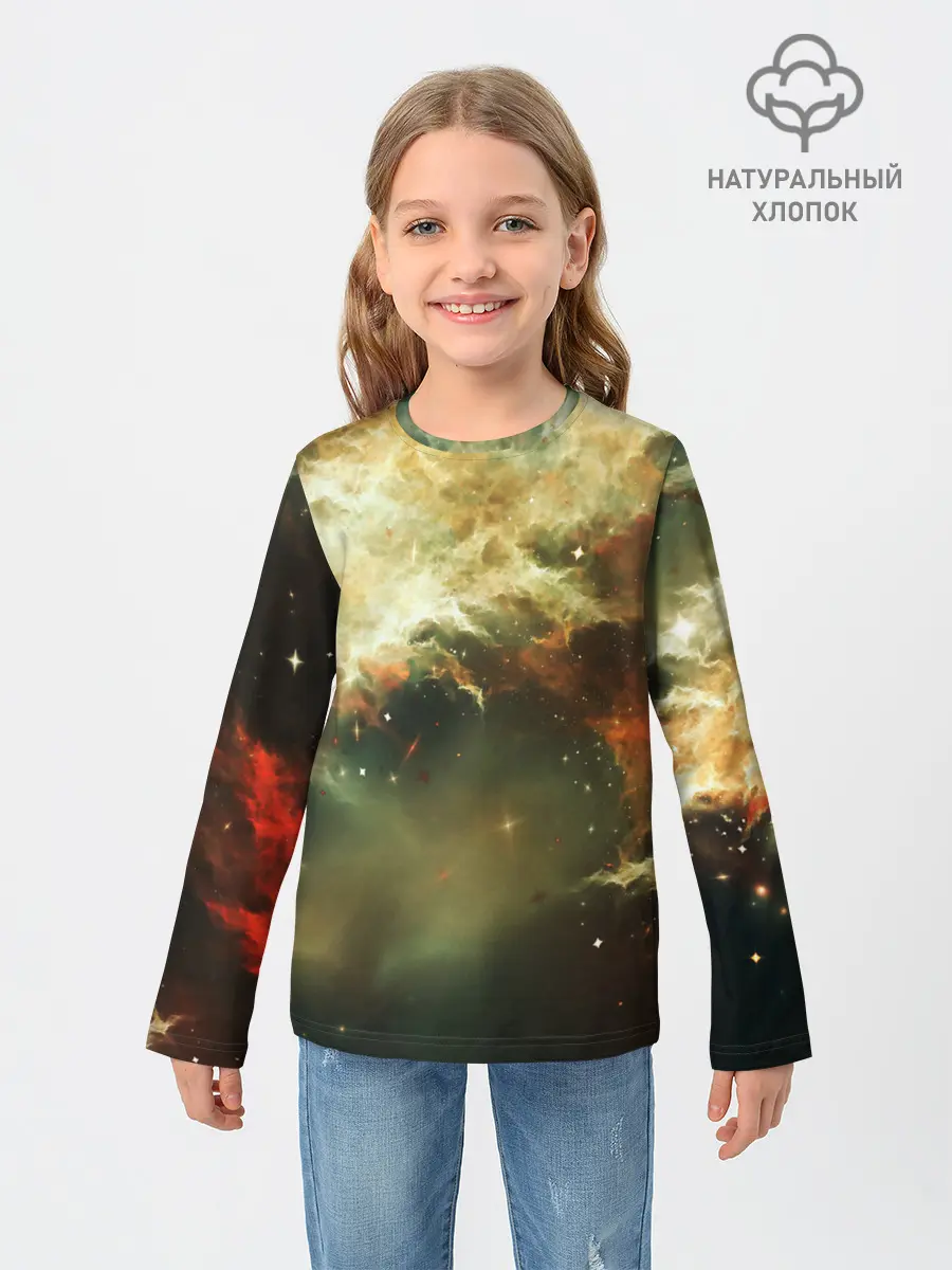 Детский лонгслив / НЕОНОВЫЕ ЗВЕЗДЫ