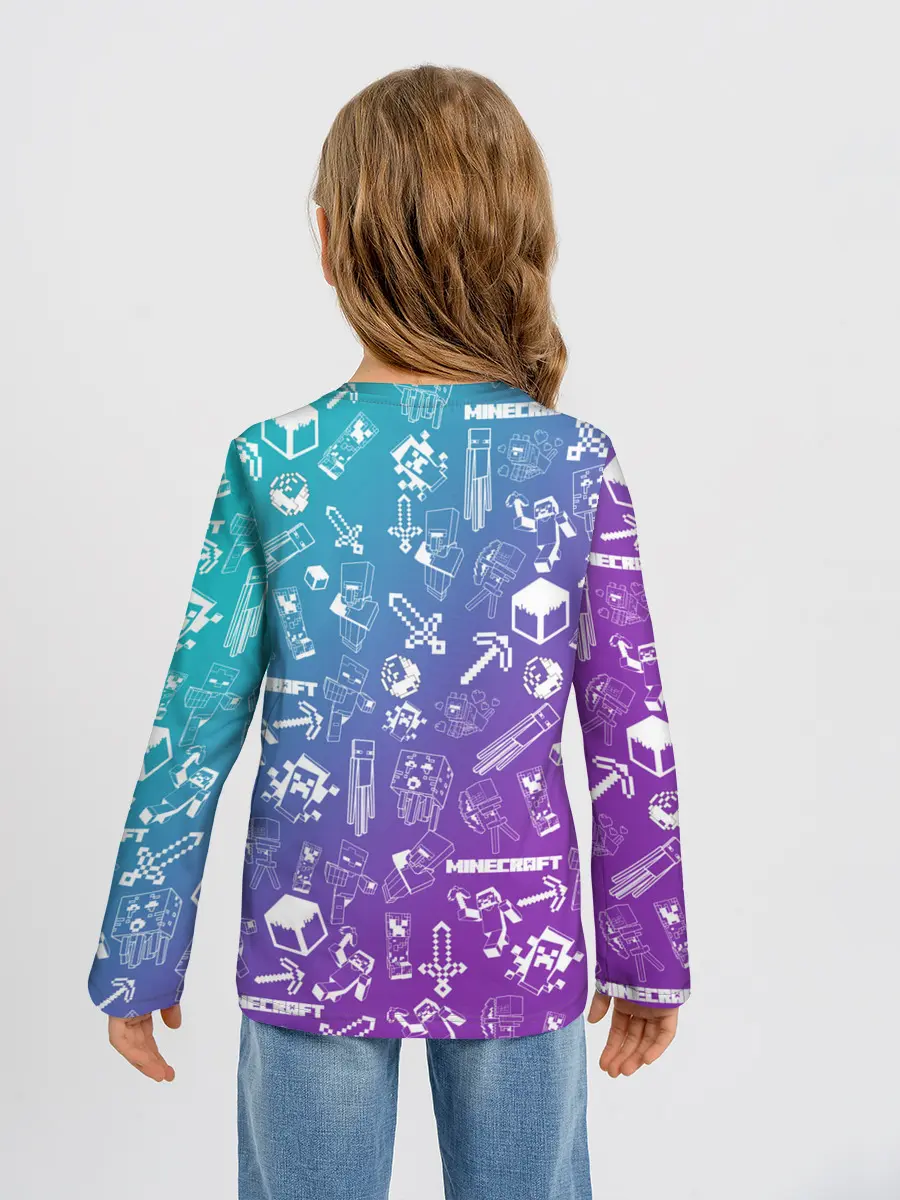 Детский лонгслив / Minecraft pattern
